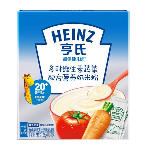 超金健儿优多种维生素蔬菜营养奶米粉250g 商品图0