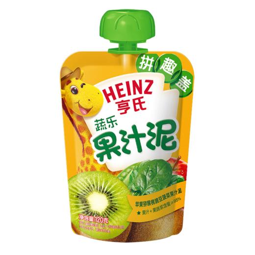 亨氏蔬乐2+2果汁泥(豌豆菠菜)120G 商品图0