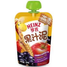 亨氏燕麦果汁泥苹果黑加仑口味120g