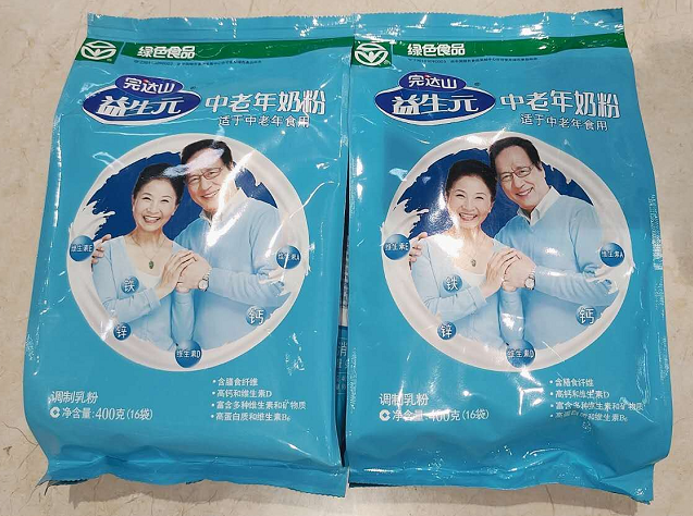 【百汇到家】完达山益生元袋装中老年奶粉400g*2袋