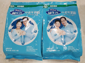 【百汇到家】完达山益生元袋装中老年奶粉400g*2袋