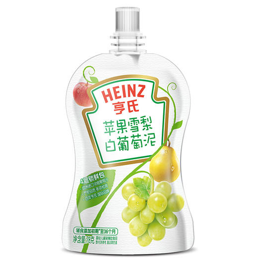 亨氏苹果雪梨白葡萄泥78g 商品图0