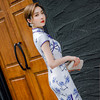 CX-0187新款立领简约印花改良旗袍 商品缩略图3