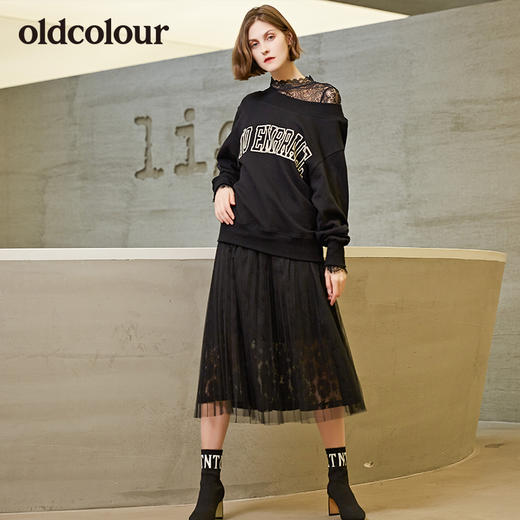 oldcolour宽松大版长袖T恤女 商品图4