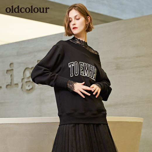 oldcolour宽松大版长袖T恤女 商品图1