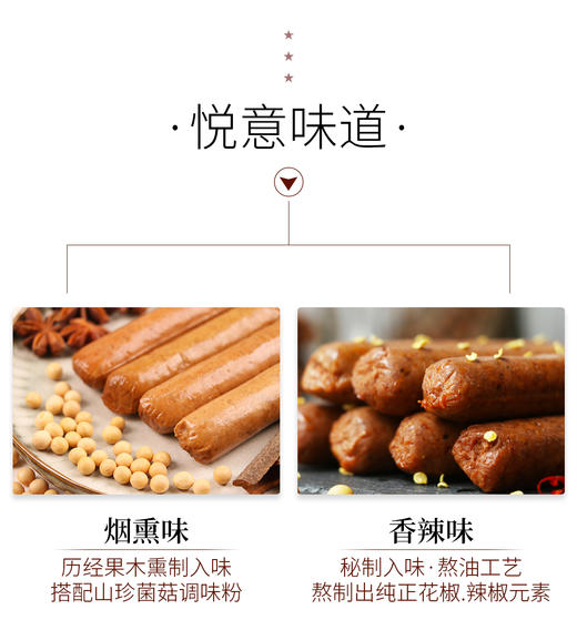 特惠【慈心八亩】即食素肠300g*2袋(经典烟熏味/鲜香麻辣味) 柔韧筋道 商品图3