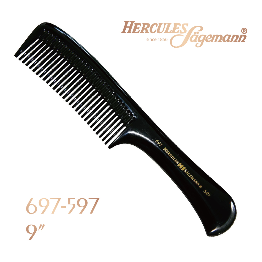 No. 697-597·9英寸 宽梳齿手柄工具梳