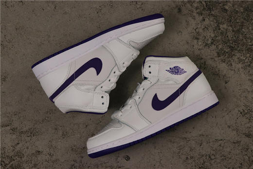乔丹/Air Jordan  aj1 AJ1 乔丹1代 乔1 Air Jordan 1 Retro High GG 货号：332148-137 乔1白紫 商品图0