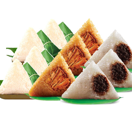 【冻品】楚之原粽子套装（鲜肉3枚+豆沙3枚+清水4枚）约1250g/份 商品图0