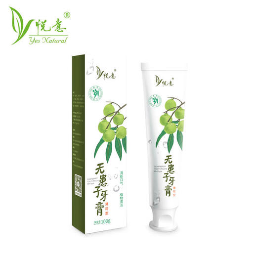 【悦意】无患子牙膏 薄荷型100g 植物清洁护口腔 清新口气全家享 商品图0