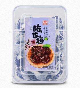 萱萱盒装陈皮梅380g