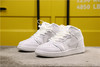 乔丹/Air Jordan AJ1 乔丹1 乔1 AJ1 乔丹1代系列中帮 Air Jordan 1 Mid “Whiteout”货号：554724-104 乔1中帮全白 36-45 商品缩略图2
