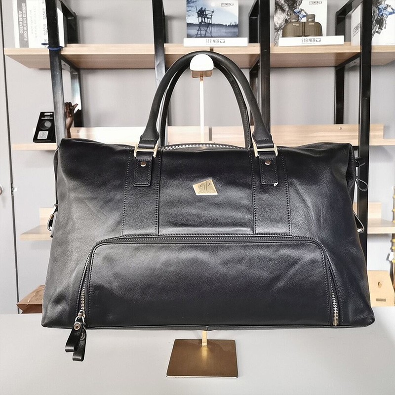 意大利革本旅行袋手提包 黑