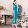DLQ-A2290新品长款优雅走秀演出服中国风复古印花连衣裙 商品缩略图0