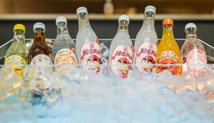 汉口二厂网红汽水气泡水含气果汁饮料分手快乐水情话汽水恋爱cp水