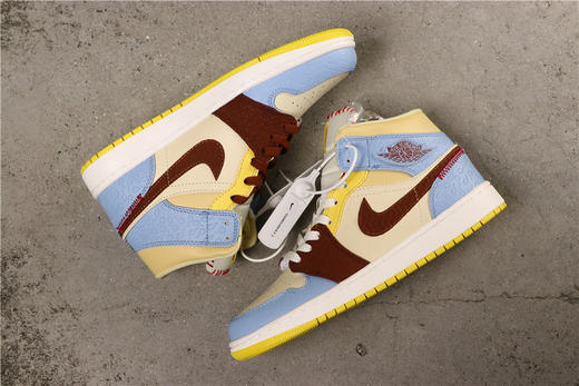 乔丹/Air JordanAJ1 aj1 乔1 乔丹1代中帮系列 Air Jordan 1 High Mid “Fearless” 货号：CU2803-200 乔1中帮非洲风格 36-45 商品图0