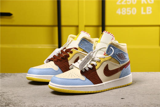 乔丹/Air JordanAJ1 aj1 乔1 乔丹1代中帮系列 Air Jordan 1 High Mid “Fearless” 货号：CU2803-200 乔1中帮非洲风格 36-45 商品图1