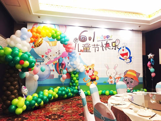儿童节学校商场幼儿园气球派对上门布置 商品图0
