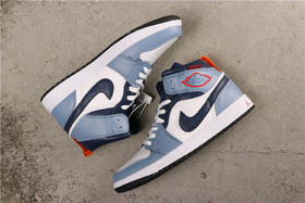 乔丹/Air Jordan AJ1乔丹1代中帮系列Facetasm x Air Jordan 1 Mid “Fearless” 货号：CU2802-100 乔1中帮蓝黑红 36-45