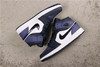 乔丹/Air Jordan AJ1 乔丹1代 乔1 乔丹1代中帮系列 Air Jordan 1 Mid “Sanded Purple” 货号：554724-445 乔1中帮黑紫脚趾 商品缩略图0