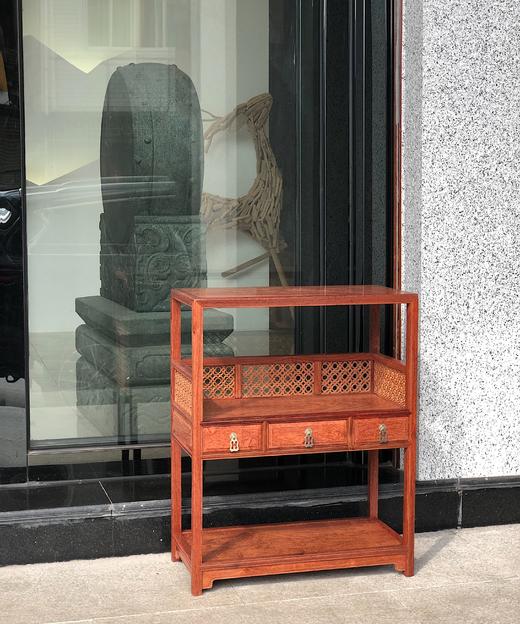 红桥红  家具严选  缅甸花梨（大果紫檀）  【缅花博古架/茶棚】 商品图0