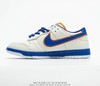 耐克 Nike sb Dunk Low 灰蓝 联名扣篮系列复古低帮休闲运动滑板板鞋。采用脚感柔软舒适ZoomAir气垫，有效吸收滑板等极限运动在落地时带来的冲击力，为街头运动者们提供更好的保护 商品缩略图0