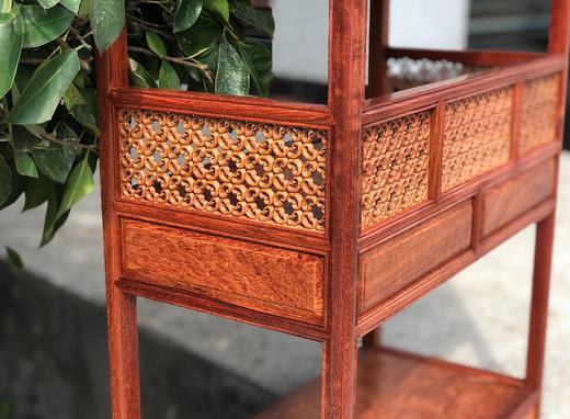 红桥红  家具严选  缅甸花梨（大果紫檀）  【缅花博古架/茶棚】 商品图7