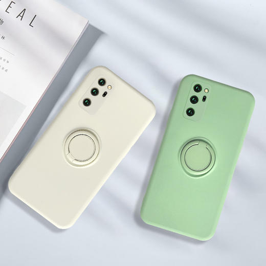 【液态硅胶指环支架镜头全包防摔壳】适用华为荣耀30手机壳V30PRO30S 商品图4
