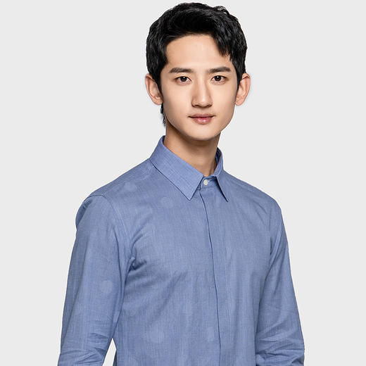 callisto波点暗提花尖领衬衫APCSL010BL 商品图2