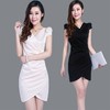 XK-LDS8800-2潮流新品个性简约舒适修身肩花连衣裙 商品缩略图0