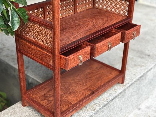 红桥红  家具严选  缅甸花梨（大果紫檀）  【缅花博古架/茶棚】 商品图3