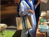 【女士手提公文包OL职业条纹】购物袋简约方形帆布大包包托特包箱包 商品缩略图3
