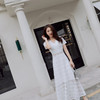 WZNH-YQM008-1潮流韩版修身气质文雅淑女甜美短袖V领连衣裙 商品缩略图0