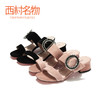 西村名物夏季复古玛丽珍凉鞋拖鞋X282J20511 商品缩略图0