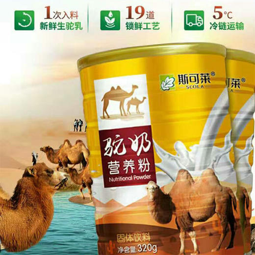 斯可莱驼乳营养粉320克/罐动植物双蛋白营养好吸收 商品图0