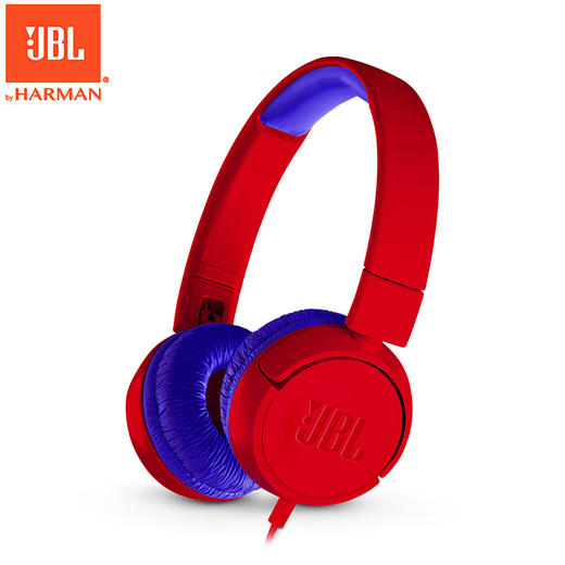 JBL JR300 头戴式学生有线耳机 护耳学习耳机 网课在线教育耳机 低分贝儿童耳机通用苹果小米华为（蓝色/红色） 商品图4