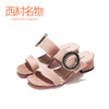西村名物夏季复古玛丽珍凉鞋拖鞋X282J20511 商品缩略图1