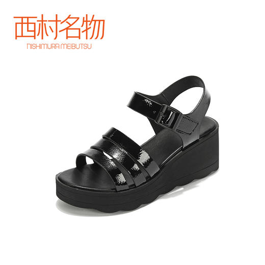 西村名物厚底坡跟漆皮凉鞋X282G20714 商品图3
