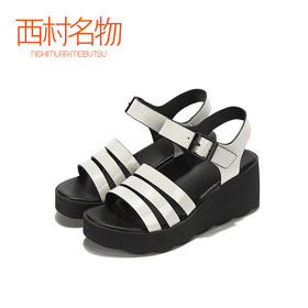 西村名物厚底坡跟漆皮凉鞋X282G20714