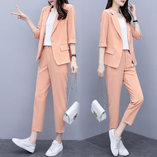 WZNH-HZL2029小西服夏季新款职业洋气减龄两件套 商品图5