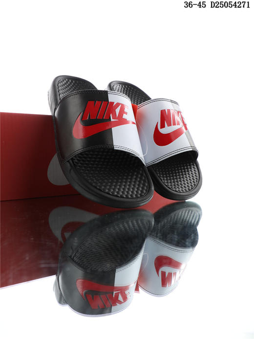 耐克 NIKE BENASSI JDI MISMATCH 夏季经典款情侣拖鞋 笑脸 商品图1
