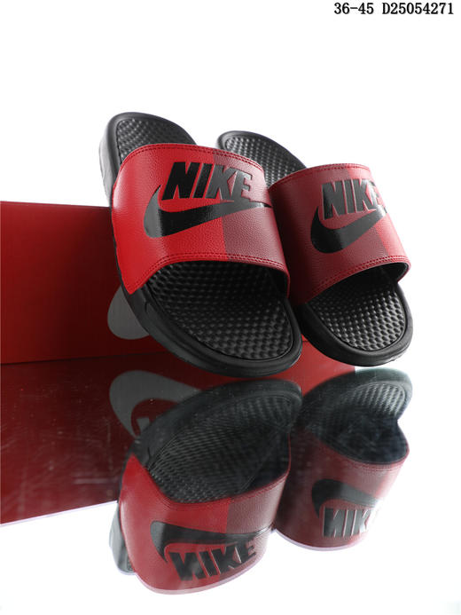 耐克 NIKE BENASSI JDI MISMATCH 夏季经典款情侣拖鞋 笑脸 商品图2
