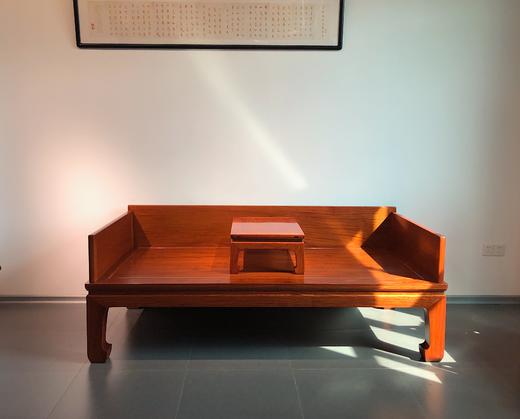 红桥红  家具严选  缅甸花梨（大果紫檀）  【直腿罗汉床两件套】 商品图0