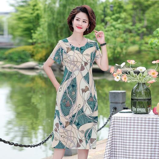 MQ-1971-Q66夏装新款典雅显瘦遮肉减龄贵夫人连衣裙YY 商品图2