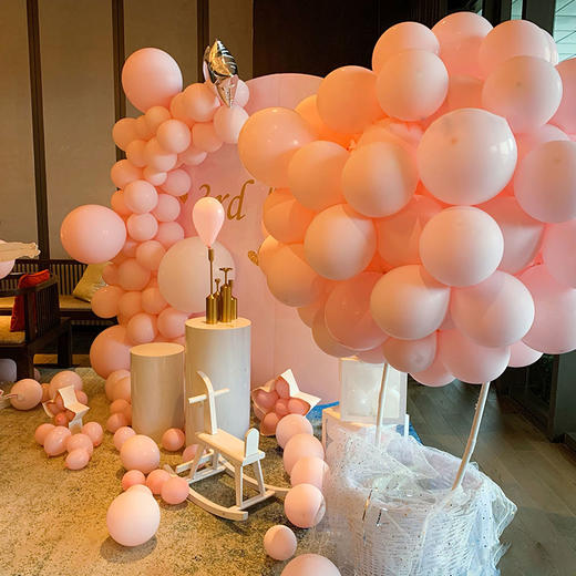 粉色系女孩小朋友儿童生日宝宝宴气球布置套餐满月酒求婚告白生日布置派对气球节日布置年会商务酒会布置套餐浪漫惊喜上门布 商品图1