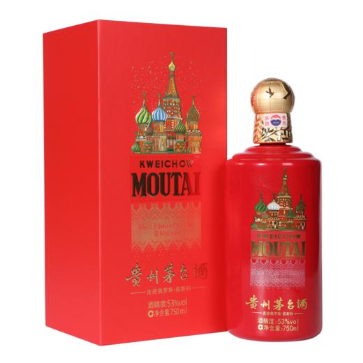 茅台走进系列 53度走进俄罗斯莫斯科375ml 收藏纪念 商品图1