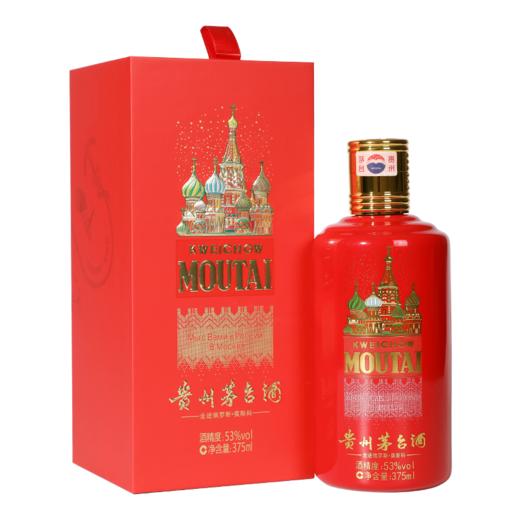 茅台走进系列 53度走进俄罗斯莫斯科375ml 收藏纪念 商品图0