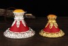 手摇转经轮底座红皮合金莲花底座佛教用品密宗手摇转经筒底座大小号 商品缩略图0