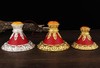 手摇转经轮底座红皮合金莲花底座佛教用品密宗手摇转经筒底座大小号 商品缩略图1