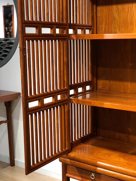 红桥红  家具严选  缅甸花梨（大果紫檀）  【直棂架格组合】 商品图6